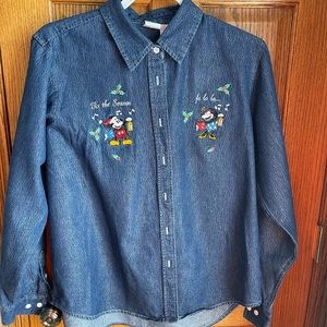 Disney Denim Shirt, XL